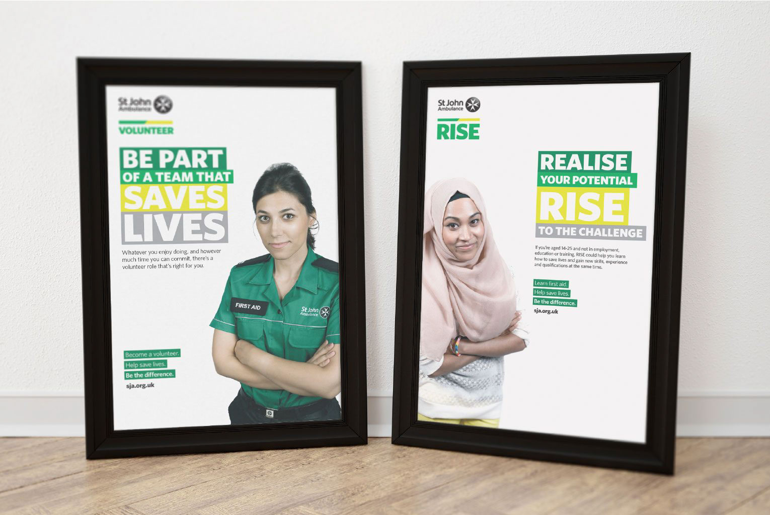 Image showing posters using the new brand identity