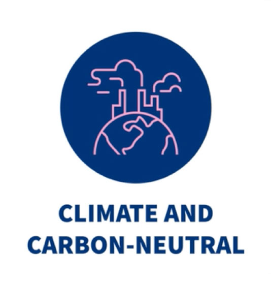Climate and carbon neutral icon