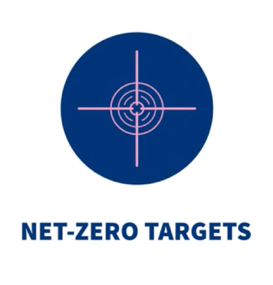 Net zero targets icon