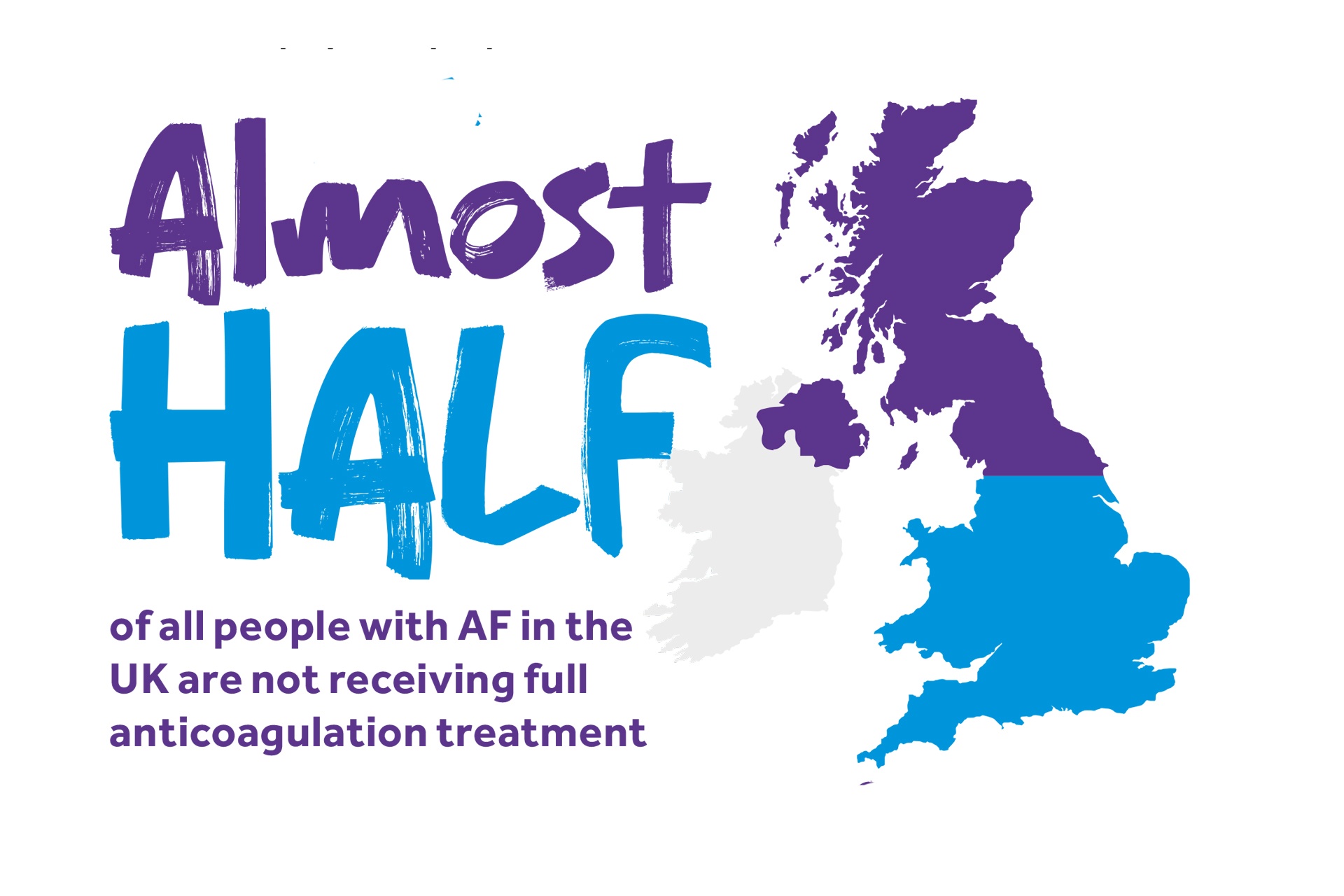 Large statistic. Almost half of the UK population are at risk of Atrial Fibrillation.